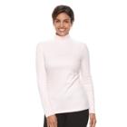 Women's Croft & Barrow&reg; Long Sleeve Turtleneck Top, Size: Xs, Brt Pink