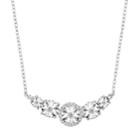Stella Grace Sterling Silver 1/6 Carat T.w. Diamond Swag Necklace, Women's, Size: 17, White