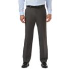 Men's Haggar&reg; Cool 18&reg; Pro Classic-fit Wrinkle-free Flat-front Expandable Waist Pants, Size: 36x32, Grey (charcoal)