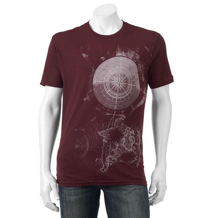 Men's Apt. 9&reg; Compass Tee, Size: Medium, Brt Red
