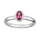 Stacks And Stones Sterling Silver Pink Tourmaline Stack Ring, Women's, Size: 10