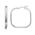 Napier Square Hoop Earrings, Women's, Silver