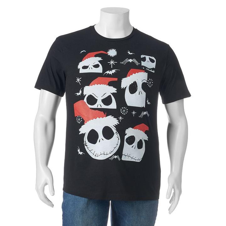 Big & Tall The Nightmare Before Christmas Tee, Men's, Size: Xl Tall, Black