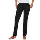 Women's Sonoma Goods For Life&trade; Straight-leg Sateen Pants, Size: 12 T/l, Black