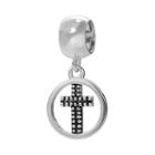 Individuality Beads Sterling Silver Christmas Cross Charm, Women's