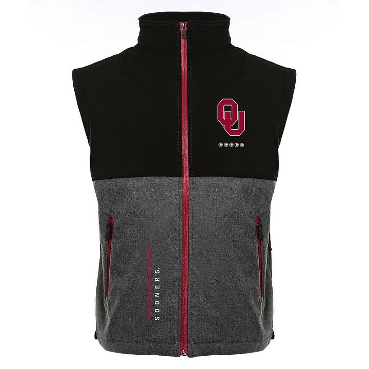Men's Franchise Club Oklahoma Sooners Fusion Softshell Vest, Size: Large, Black