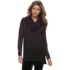 Women's Apt. 9&reg; Ombre Removeable Cowlneck Sweater, Size: Large, Purple