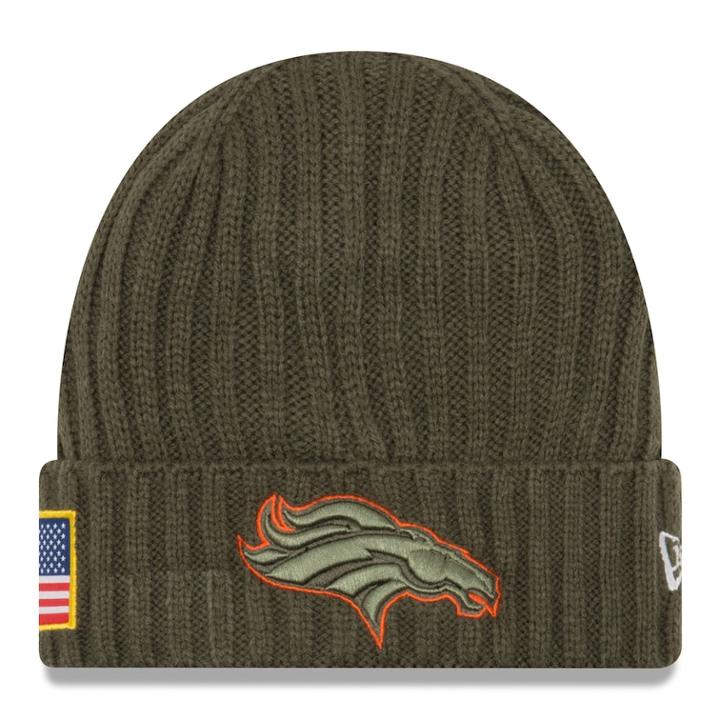 Adult New Era Denver Broncos Salute To Service Beanie, Men's, Brown