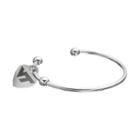 Fiora Stainless Steel Virginia Tech Hokies Charm Cuff Bracelet, Women's, Size: 7.5, Grey