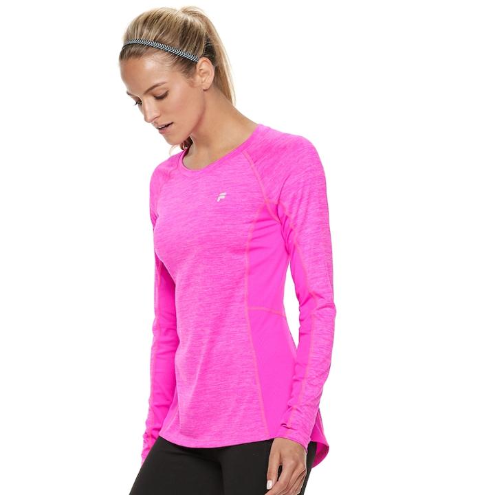 Women's Fila Sport&reg; Raglan Long Sleeve Tee, Size: Small, Pink