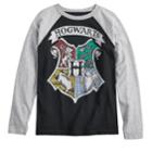 Boys 8-20 Harry Potter Hogwarts Raglan Tee, Size: Xl, Black