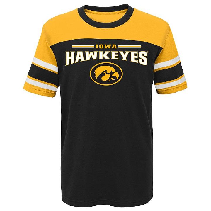 Boys 4-7 Iowa Hawkeyes Loyalty Tee, Size: L 7, Black