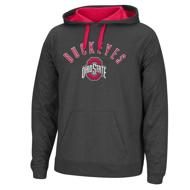 Men's Ohio State Buckeyes Heathered Foundation Hoodie, Size: Medium, Black