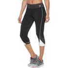 Women's Fila Sport&reg; Mesh Inset Capri Leggings, Size: Xl, Black