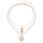 Filigree Leaf Multi Strand Necklace, Women's, Light Pink
