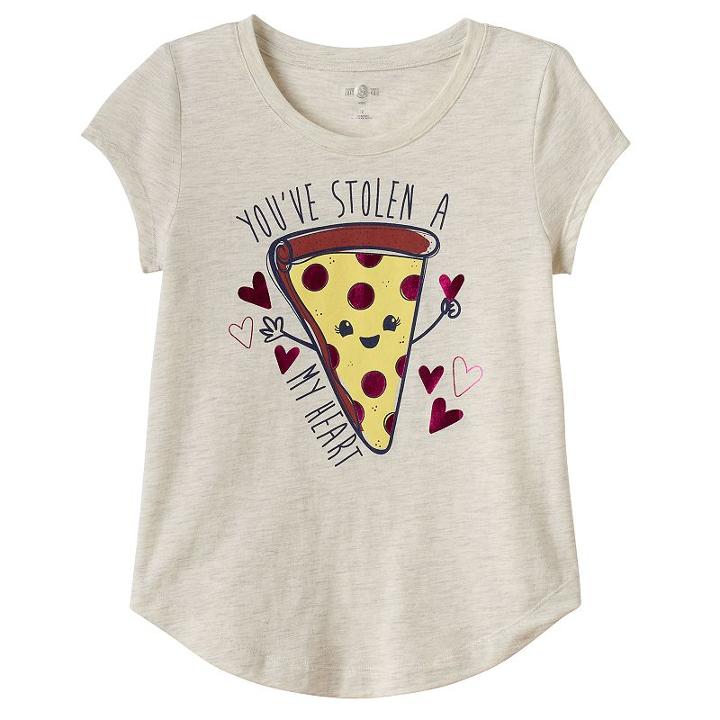 Girls 7-16 So&reg; Curved-hem Graphic Tee, Girl's, Size: 10, Brt Orange