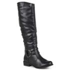 Journee Collection Charming Women's Tall Boots, Girl's, Size: 7 Wc, Black