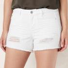 Women's Lc Lauren Conrad Frayed Jean Shorts, Size: 12, White Oth