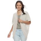 Juniors' Pink Republic Scallop-trim Dolman Cardigan, Teens, Size: Xl, Lt Beige