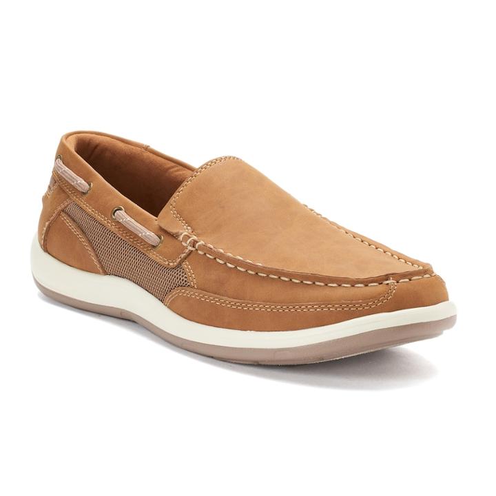 Croft & Barrow&reg; Conductor Men's Ortholite Boat Shoes, Size: Medium (10), Dark Beige