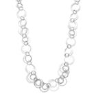 Long Circle Link Necklace, Women's, Silver