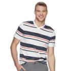 Men's Urban Pipeline&reg; Striped Maxflex V-neck Tee, Size: Large, Blue