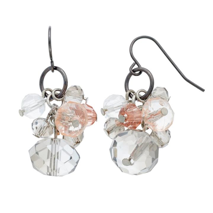 Beaded Cluster Nickel Free Drop Earrings, Women's, Oxford
