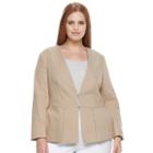 Plus Size Apt. 9&reg; Torie Collarless Peplum Jacket, Women's, Size: 18 W, Lt Beige