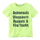 Boys 4-8 Carter's Astronauts Dinosaurs Rockets & Fire Trucks Graphic Tee, Size: 8, Yellow