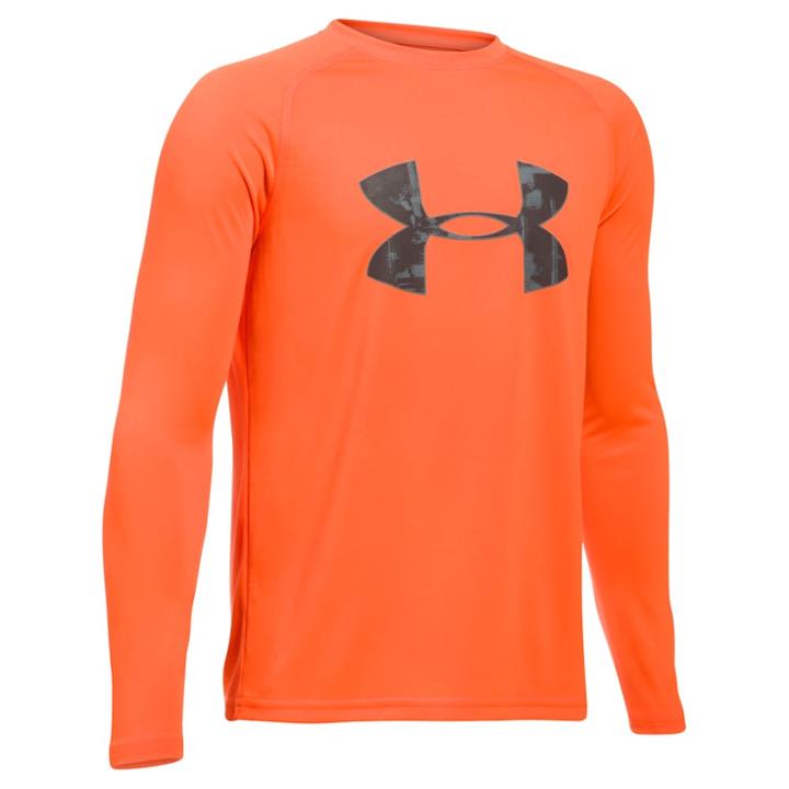 Boys 8-20 Under Armour Big Logo Tee, Size: Small, Orange Oth