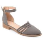Journee Collection Anistn Women's Ankle Wrap Flats, Size: Medium (11), Dark Grey