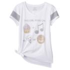 Girls 7-16 So&reg; Tie Front Shine Tee, Size: 16, White