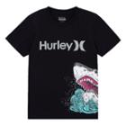 Boys 4-7 Hurley Wrap-around Graphic Shark Tee, Size: 5, Black