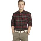 Men's Arrow Classic-fit Plaid Flannel Button-down Shirt, Size: Small, Black