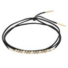 Mudd&reg; Beaded & Knotted Faux Suede Wrap Choker Necklace, Women's, Black