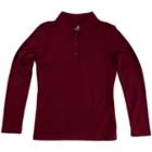 Girls 4-16 Chaps School Uniform Polo Shirt, Girl's, Size: 4, Dark Red