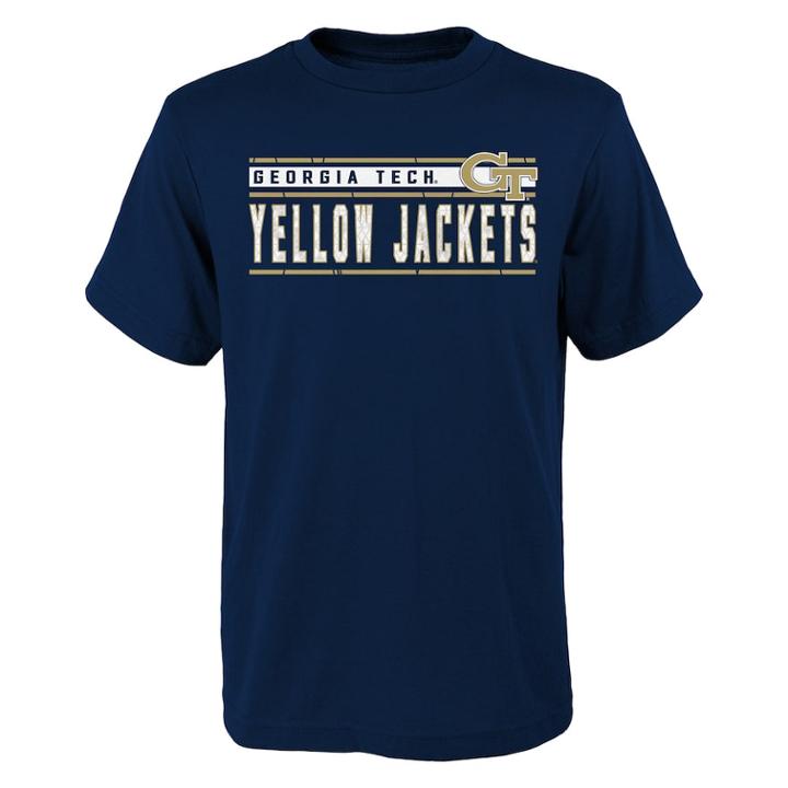 Boys' 4-18 Georgia Tech Yellow Jackets Regeneration Tee, Size: 4-5, Dark Blue