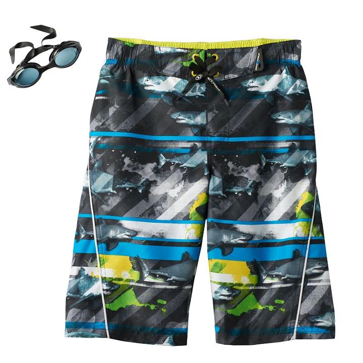 Boys 8-20 Zeroxposur Shark Board Shorts, Boy's, Size: Large, Black