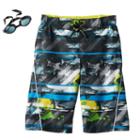 Boys 8-20 Zeroxposur Shark Board Shorts, Boy's, Size: Large, Black