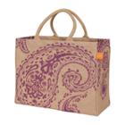 Kaf Home Paisley Jute Tote Bag, Women's, Purple