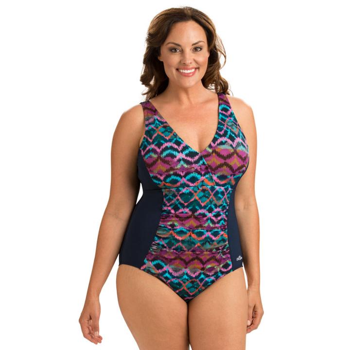 Plus Size Dolfin Aquashape Tummy Slimmer One-piece Swimsuit, Women's, Size: 20, Morocco