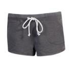 Juniors' Grayson Threads Drawstring French Terry Shorts, Teens, Size: Small, Grey (charcoal)