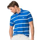 Big & Tall Chaps Classic-fit Striped Pique Polo, Men's, Size: Xl Tall, Blue