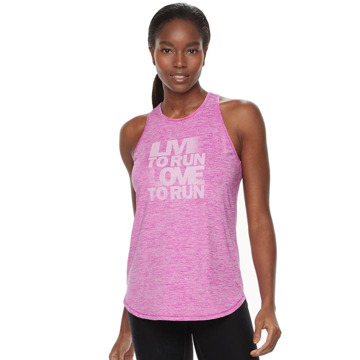 Women's Tek Gear&reg; Performance Graphic Tank, Size: Xl, Med Purple