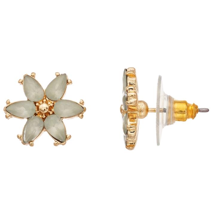 Lc Lauren Conrad Nickel Free Flower Stud Earrings, Women's, Blue