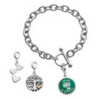 Love This Life Family Is Forever Bracelet & Crystal Charms Set, Women's, Grey