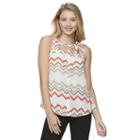 Juniors' Candie's&reg; Scoopneck Cutout Top, Girl's, Size: Small, White Oth