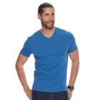 Men's Apt. 9 Solid V-neck Tee, Size: Xl, Med Blue