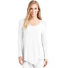 Women's Cuddl Duds Softwear Overlay Tee, Size: Xsml Av/rg, Lt Beige