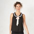 Women's Lc Lauren Conrad Lace Collar Tank, Size: Xxl, Black